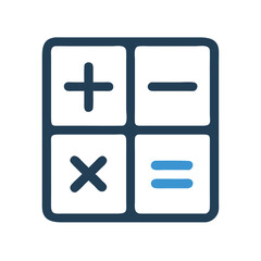 Obraz premium Calculation icon flat vector