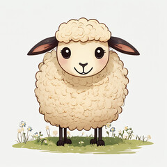 2D sheep Cute stuffed animal