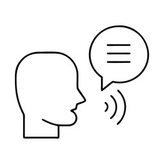 speak icon icon, speak icon vector illustration-simple illustration of speak icon, perfect for speak icon logos and icons