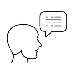 speak icon icon, speak icon vector illustration-simple illustration of speak icon, perfect for speak icon logos and icons
