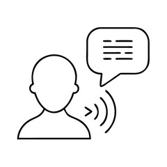 speak icon icon, speak icon vector illustration-simple illustration of speak icon, perfect for speak icon logos and icons