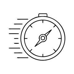 speed clock icon, speed clock vector illustration-simple illustration of speed clock, perfect for speed clock logos and icons