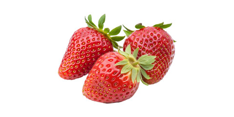 Realistic strawberry isolated on transparent background, 3d effect, vector sign for advertising, banner, delicious berry png