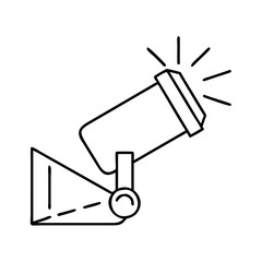 spotlight icon, spotlight vector illustration-simple illustration of spotlight, perfect for spotlight logos and icons