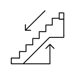 stairs directions icon, stairs directions vector illustration-simple illustration of stairs directions, perfect for stairs directions logos and icons