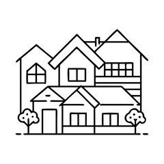 suburban homes icon, suburban homes vector illustration-simple illustration of suburban homes, perfect for suburban homes logos and icons