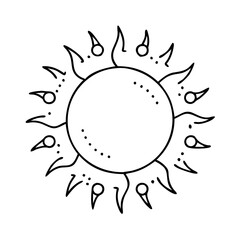sun icon, sun vector illustration-simple illustration of sun, perfect for sun logos and icons