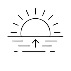sunrise logo icon, sunrise logo vector illustration-simple illustration of sunrise logo, perfect for sunrise logo logos and icons
