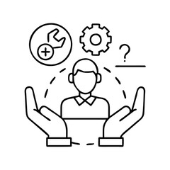 support icon icon, support icon vector illustration-simple illustration of support icon, perfect for support icon logos and icons