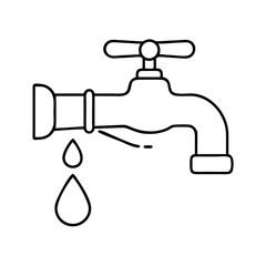 tap water icon, tap water vector illustration-simple illustration of tap water, perfect for tap water logos and icons