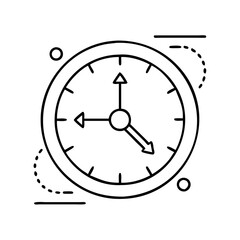 time clock icon, time clock vector illustration-simple illustration of time clock, perfect for time clock logos and icons