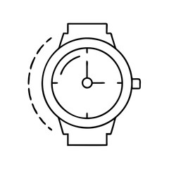 time watch icon, time watch vector illustration-simple illustration of time watch, perfect for time watch logos and icons
