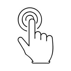 Fototapeta premium touch screen finger hand press push icon