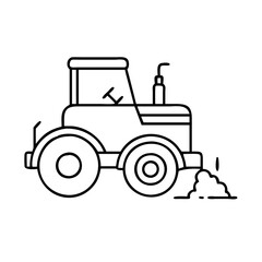 tractor icon, tractor vector illustration-simple illustration of tractor, perfect for tractor logos and icons