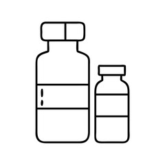 vaccine vial bottle icon, vaccine vial bottle vector illustration-simple illustration of vaccine vial bottle, perfect for vaccine vial bottle logos and icons