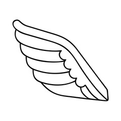wing icon, wing vector illustration-simple illustration of wing, perfect for wing logos and icons