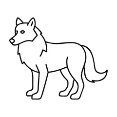 wolf icon, wolf vector illustration-simple illustration of wolf, perfect for wolf logos and icons
