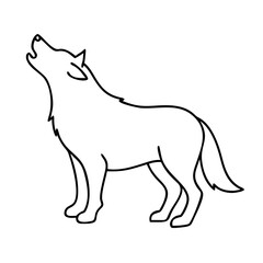 wolf icon, wolf vector illustration-simple illustration of wolf, perfect for wolf logos and icons