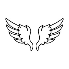 Obraz premium wings icon icon, wings icon vector illustration-simple illustration of wings icon, perfect for wings icon logos and icons