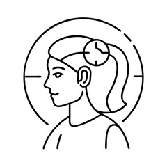 woman head icon icon, woman head icon vector illustration-simple illustration of woman head icon, perfect for woman head icon logos and icons