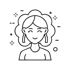 woman head icon icon, woman head icon vector illustration-simple illustration of woman head icon, perfect for woman head icon logos and icons