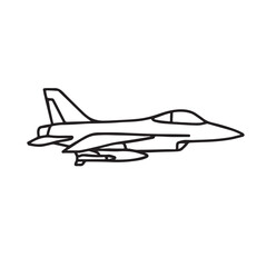 Fighter Jet Line Art