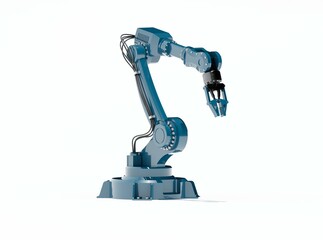 3d rendering illustration of modern manipulator arm for production automation on white background