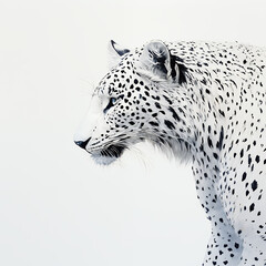 close up of leopard animal art poster