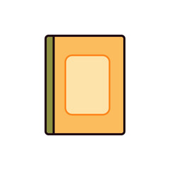 Simple Illustrated School Book in Mustard and Olive Color Scheme