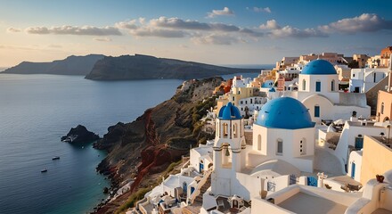 oia village in santorini island greece
