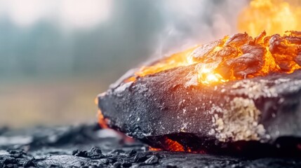 Forging the Future: A close-up shot captures molten metal and roaring flames, representing raw power and the creation of new. The bright.