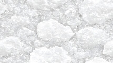 Close-up view of fractured white ice crystals.