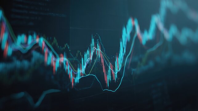 A stock chart depicting dynamic behavioral pattern detection for traders in financial markets and investment strategies