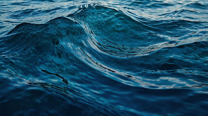Dynamic movement of ocean waves moving towards the beach