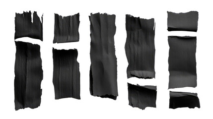 Collection of Black Fabric Textures Showcasing Unique Patterns and Drapes for Design, Backgrounds, and Textile Applications