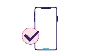 OKマークのついたシンプルなスマートフォンフレーム