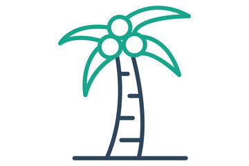 Trees icon. line icon style. icon related to orchards. agriculture elements vector illustration