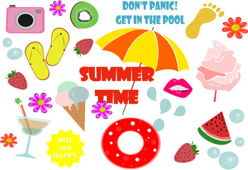 Summer sticker set