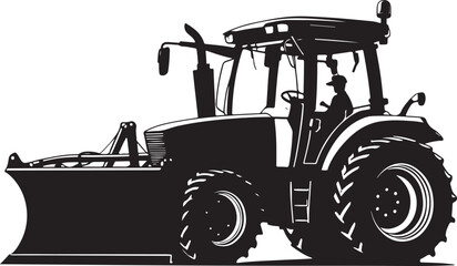 Naklejka premium Mighty machines tractor power in action