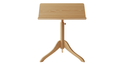 Isolated Wooden Music Stand
