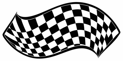 Checkerboard background with black and white squares and subtle 3D texture for sports, competition, and racing themes.

