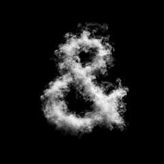 Curling Smoke Symbol ampersand Overlay - Elegant Smoke Text Effect for Mystical Designs. Perfect for Dark, Gothic and Fantasy Projects.