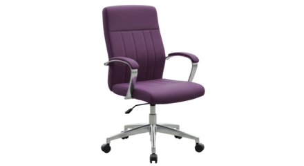 Isolated Purple Office Chair
