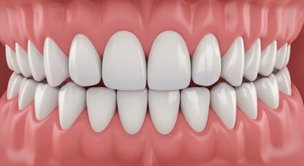 Obraz premium Human teeth and gums close-up