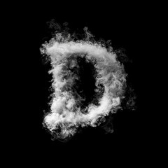 Curling Smoke Letter D Overlay - Elegant Smoke Text Effect for Mystical Designs. Perfect for Dark, Gothic and Fantasy Projects.