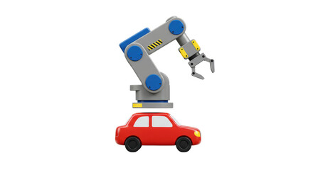 Fototapeta premium Isolated Car Assembly