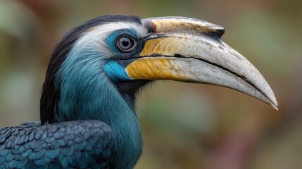 Obraz premium Portrait of a Sulawesi Hornbill: Exotic Birdlife