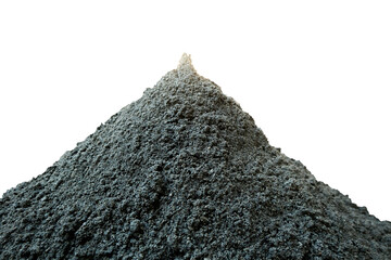 heap building sand material isolated on white background