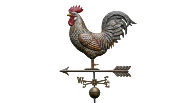 Isolated Weather Vane Rooster