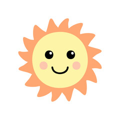 Hand Drawn Sun Doodle Vector Illustration – Minimal Line Art